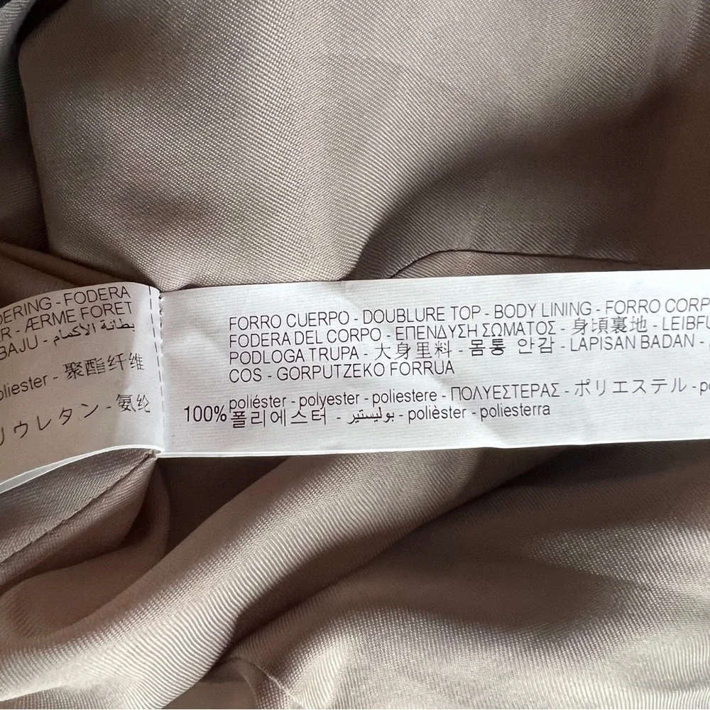 ZARA CHECKED SUIT JACKET BEIGE SIZE 40 | 4259/744/986